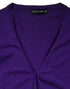 Dolce & Gabbana Purple Wool Knit V-neck Cardigan Sweater